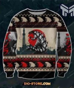 godzilla-all-over-print-ugly-christmas-sweater