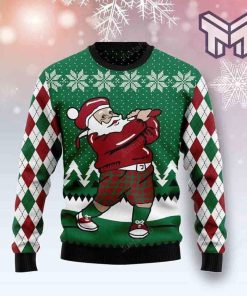 golfer-santa-all-over-print-ugly-christmas-sweater