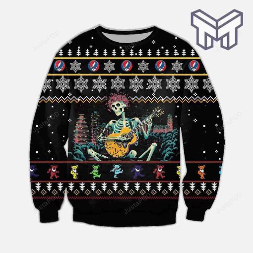 grateful-skull-knitting-all-over-print-ugly-christmas-sweater