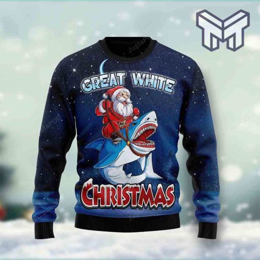 great-white-christmas-shark-all-over-print-ugly-christmas-sweater