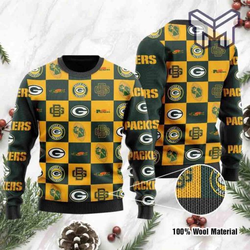 green-bay-packers-logo-checkered-flannel-design-all-over-print-ugly-christmas-sweater