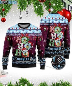 Burnley Ho Ho Ho 3D Print Christmas Wool Sweater All Over Print Ugly Christmas Sweater