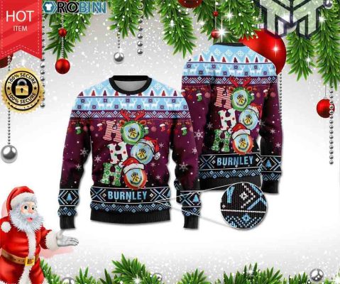 Burnley Ho Ho Ho 3D Print Christmas Wool Sweater All Over Print Ugly Christmas Sweater