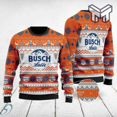 Busch Latte All-Over Print Ugly Christmas Sweater