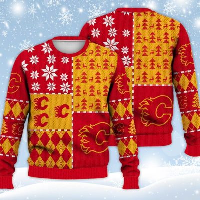 Calgary Flames Ugly Sweater Christmas