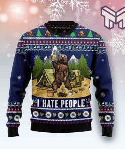 Camping I Hate People Christmas All Over Print Ugly Christmas Sweater