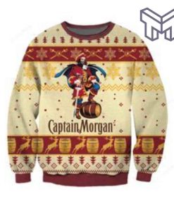 Captain Morgan Knitting All Over Print Ugly Christmas Sweater