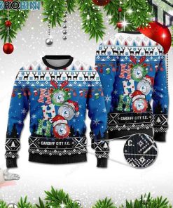 Cardiff City F.C Ho Ho Ho All Over Print Ugly Christmas Sweater