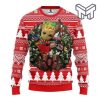 Carolina Hurricanes Groot Hug All Over Print Ugly Christmas Sweater