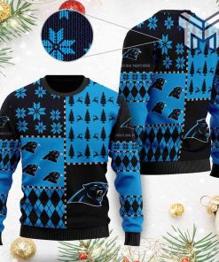 Carolina Panthers Christmas All Over Print Ugly Christmas Sweater