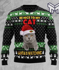 Cat Be Nice Christmas All Over Print Ugly Christmas Sweater