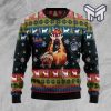 Cat Hanging On Xmas Ball All Over Print Ugly Christmas Sweater