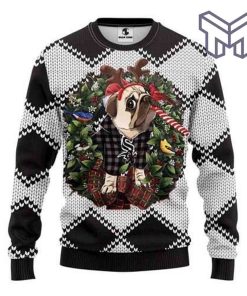 Chicago White Sox Pug Dog All Over Print Ugly Christmas Sweater