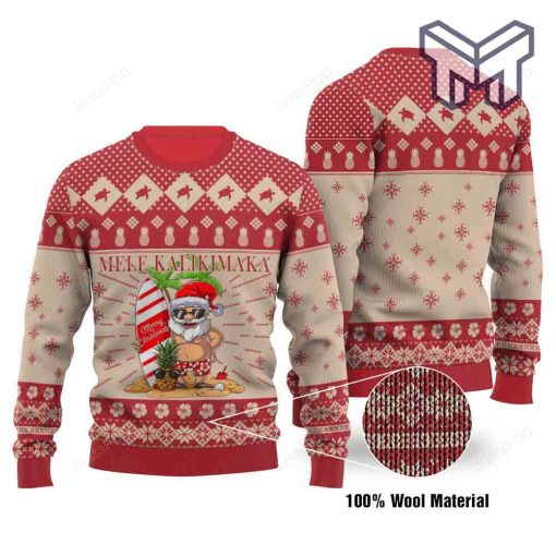 Christmas Aloha HawaiImele Kalikimaka All Over Print Ugly Christmas Sweater