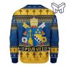 Christmas Blue Yellow Color Tree Pattern Pius VII Coat Of Arms Gearhomies For Unisex Christmas All Over Print Ugly Christmas Sweater