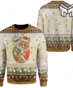 Christmas Cute Cat All Over Print Ugly Christmas Sweater