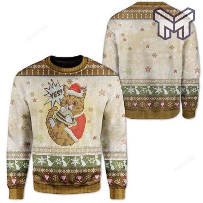 Christmas Cute Cat All Over Print Ugly Christmas Sweater