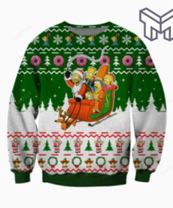 Christmas Day The Simpsons All Over Print Ugly Christmas Sweater