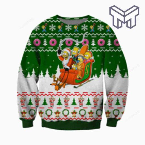Christmas Day The Simpsons All Over Print Ugly Christmas Sweater