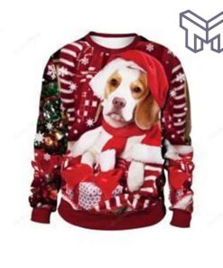 Christmas Golden Retriever All Over Print Ugly Christmas Sweater