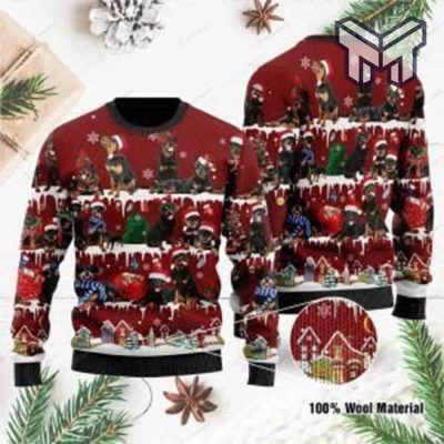 Christmas Rottweiler Dog All Over Print Ugly Christmas Sweater