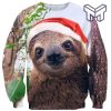 Christmas Sloth Face All Over Print Ugly Christmas Sweater