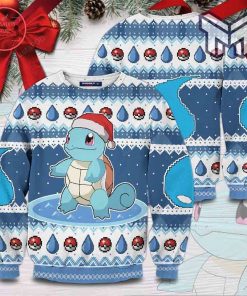 Christmas Squirtle Unisex All Over Print Ugly Christmas Sweater