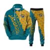 Jacksonville Jaguars Men's Hooded Tracksuit 2Pcs Jogging Sweatsuit Sports Suit