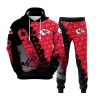 Kansas City Chiefs Men's Hooded Tracksuit 2Pcs Jogging Sweatsuit Sports Suit