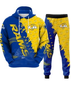 Los Angeles Rams Men's Hooded Tracksuit 2Pcs Jogging Sweatsuit Sports Suit Gift
