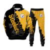 Pittsburgh Steelers Men's Hooded Tracksuit 2Pcs Jogging Sweatsuit Sports Suit