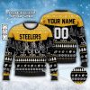 Custom Steelers Walking Abbey Road Ugly Christmas Sweater Football