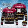 Custom Cardinals Walking Abbey Road Ugly Christmas Sweater Football
