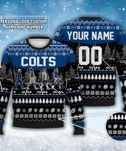 Custom Colts Walking Abbey Road Ugly Christmas Sweater Football