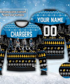 Custom Chargers Walking Abbey Road Ugly Christmas Sweater Football