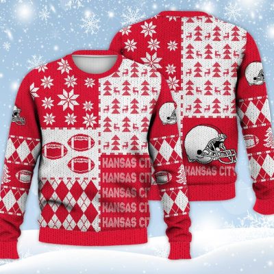Kansas City Ugly Sweater Christmas, Retro Football 