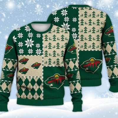 Minnesota Wild Ugly Sweater Christmas, Ice Hockey NHL