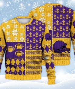 Minnesota Ugly Sweater Christmas, Retro Football