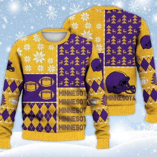 Minnesota Ugly Sweater Christmas, Retro Football