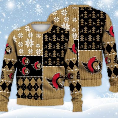 Ottawa Senators Ugly Sweater Christmas, Ice Hockey NHL 