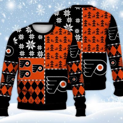 Philadelphia Flyers Ugly Sweater Christmas, Ice Hockey NHL 