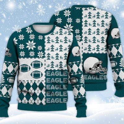 Philadelphia Ugly Sweater Christmas, Retro Football American