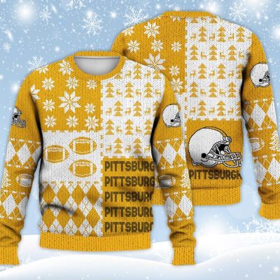 Pittsburgh Ugly Sweater Christmas, Retro Football 