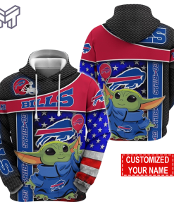 Personalized NFL Buffalo Bills Hoodie Baby Yoda Unisex Hoodie