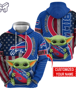 Personalized NFL Buffalo Bills Hoodie Baby Yoda Unisex Hoodie For Fans