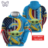 Personalized NFL Los Angeles Chargers Hoodie Baby Yoda Unisex Hoodie For Fans