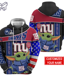 Personalized NFL New York Giants Hoodie Baby Yoda Unisex Hoodie