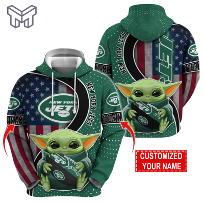 Personalized NFL New York Jets Hoodie Baby Yoda Unisex Hoodie For Fans