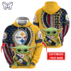 Personalized NFL Pittsburgh Steelers Hoodie Baby Yoda Unisex Hoodie For Fans