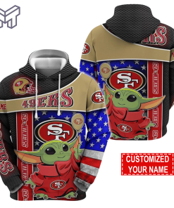 Personalized NFL San Francisco 49ers Hoodie Baby Yoda Unisex Hoodie